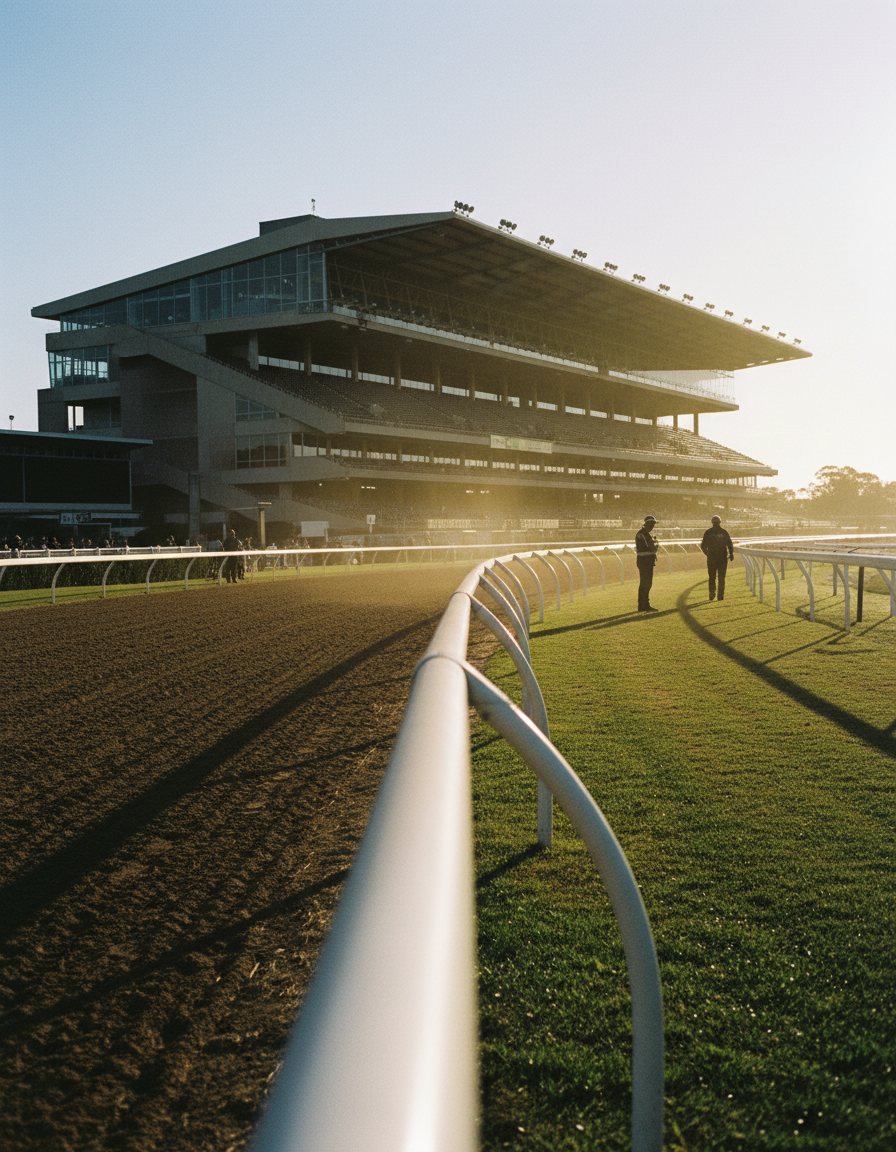 Racing at dusk